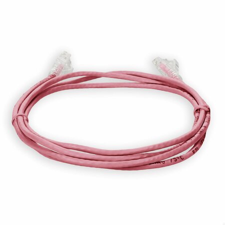 Add-On 1FT RJ-45 MALE TO RJ-45 MALE STRAIGHT PINK CAT6 SLIM UTP COPPER PVC PA ADD-1FSLCAT6-PK